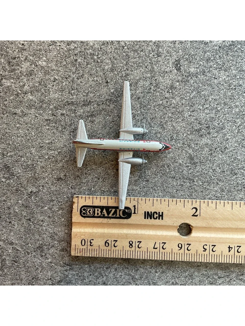 Vintage die-cast Airplane Swissair CV 440 By Schabak 1.6” long A8